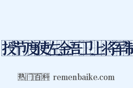 授节度使左金吾卫上将军制是什么意思的图片